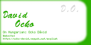 david ocko business card